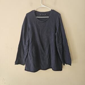 Gudrun Sjoden Jumper Sweater Womens Size Large Blue Cotton Knit